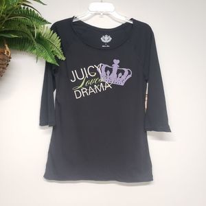 Juicy Couture "Juicy Loves Drama" Graphic Shirt New With Tag Size Large